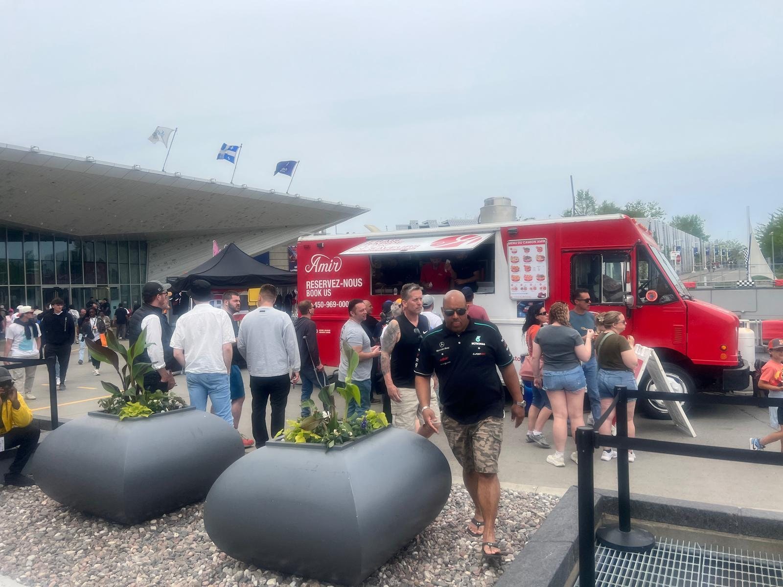 Amir food truck serving guests at a large event